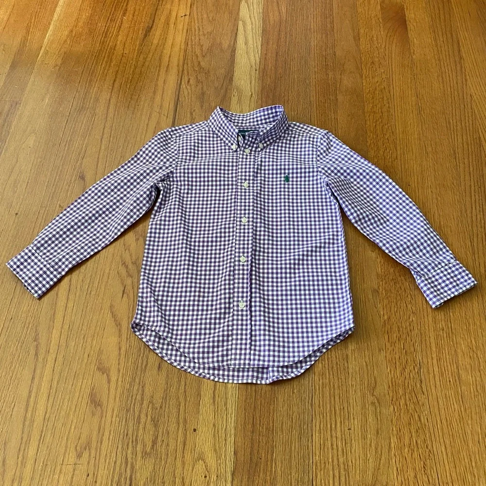 Ralph Lauren Boys Gingham Long Sleeve Shirt